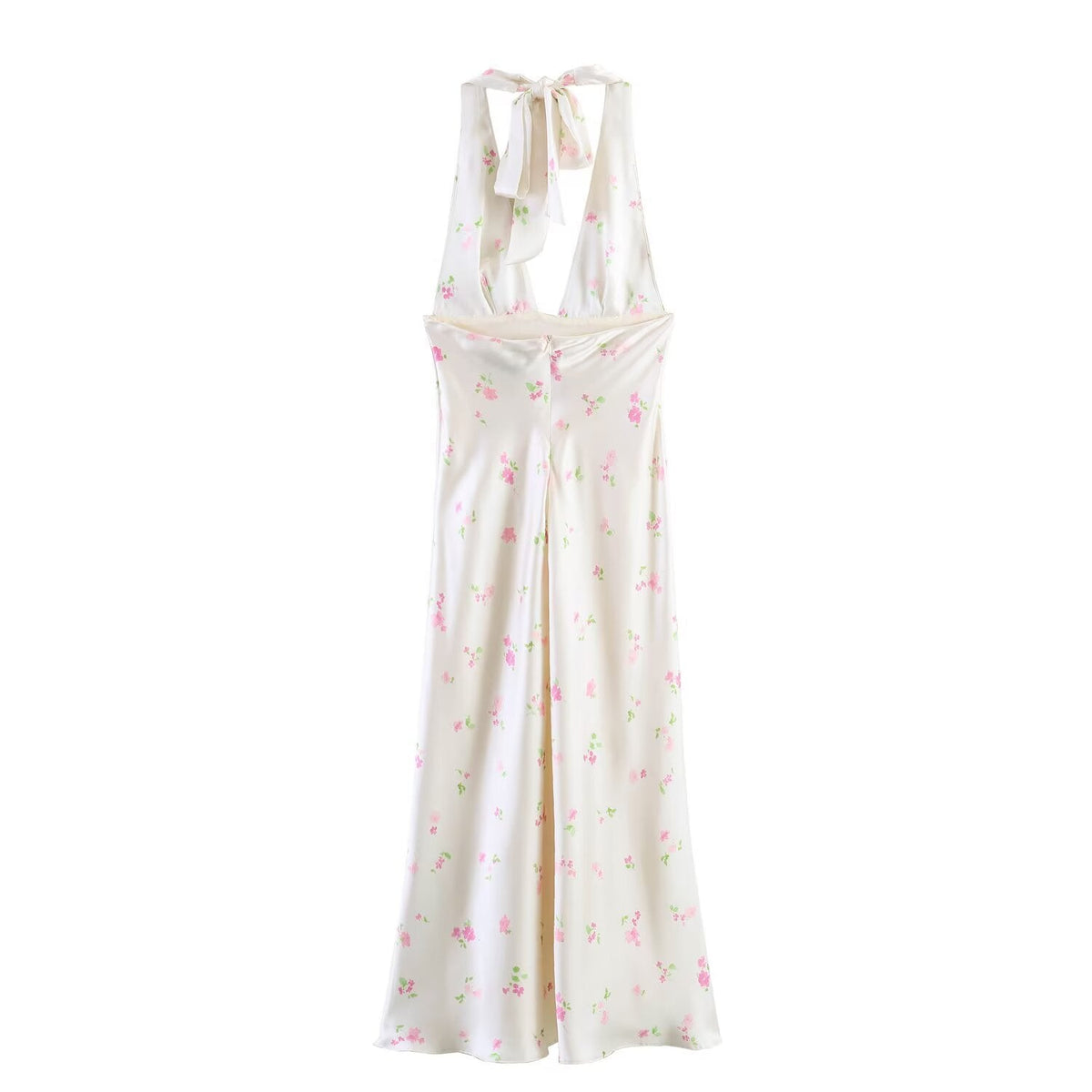 Damen Maxikleid mit feinen Rüschen und floralem Design R&B
