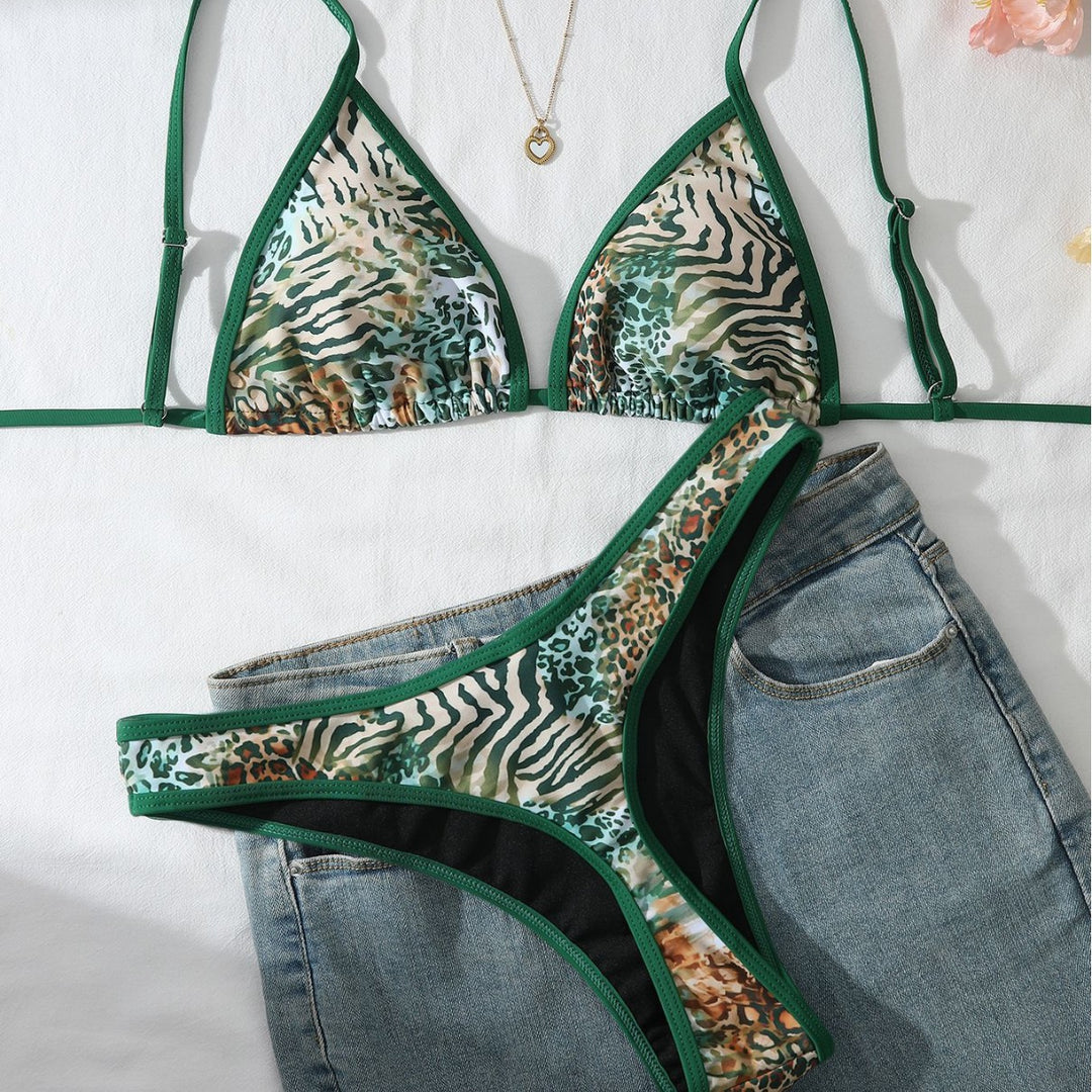 Damen Tiermuster Bikini Set R&B