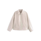 Damen lässige Fleecejacke mit hohem Kragen und praktischen Taschen R&B