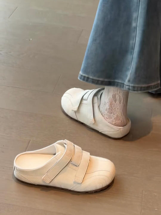 Damen Clogs mit verstellbaren Klettverschlüssen und ergonomischer Fußbettausstattung R&B