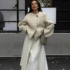 Damen Modische Oversized-Jacke mit strukturiertem Design R&B