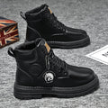 Herren Schnürstiefel aus hochwertigem Leder mit dicker Sohle R&B