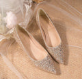 Damen elegante glitzernde Pumps mit spitz zulaufender Form