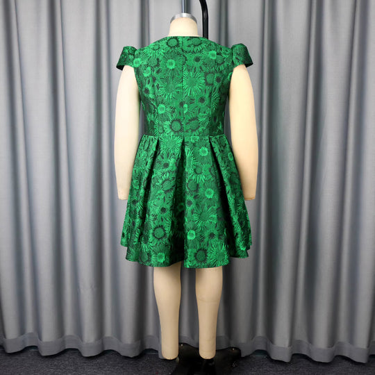 Damen Elegantes A-Linien Kleid mit floralem Muster R&B