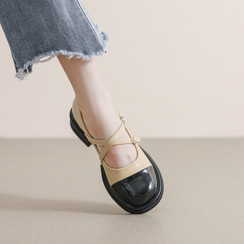 Damen elegante Mary-Jane Schuhe mit modischem Riemen und praktischem Schnallenverschluss