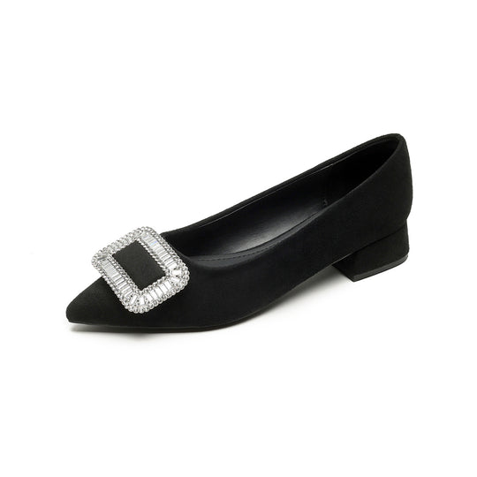 Damen spitze Pumps mit funkelndem Schnallenakzent R&B