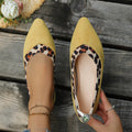 Damen elegante spitze Ballerinas mit Leopardenmuster R&B