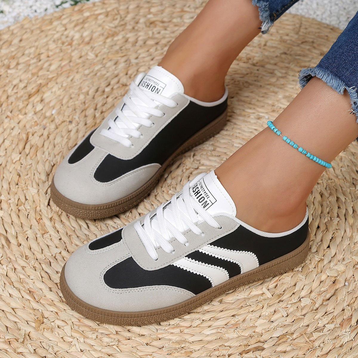 Damen Modische Slip-On Sneakers mit trendy Sohle R&B