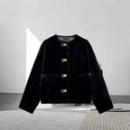 Damen weiche und luxuriöse Jacke aus Kunstfell R&B