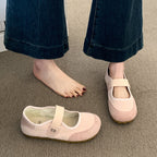 Damen Komfortable Ballerinas mit verstellbarem Riemen und atmungsaktivem Innenfutter R&B