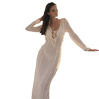 Damen luftiger und eleganter Strandüberwurf R&B