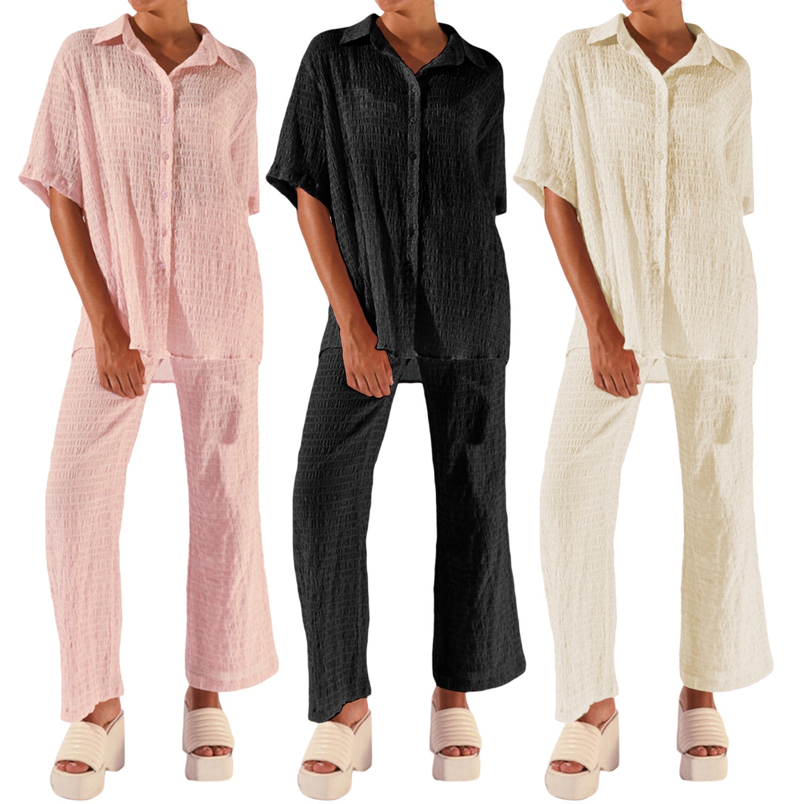 Damen luftiges und elegantes Zweiteiler-Set R&B