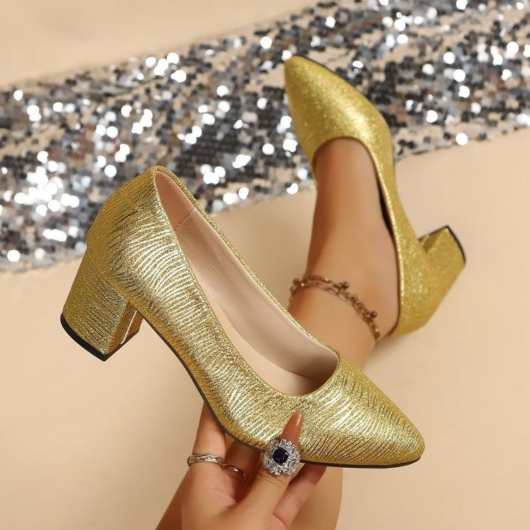 Damen Elegante und funkelnde Plattform-Sandaletten R&B