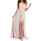 Damen Maxikleid mit asymmetrischem Schnitt und verführerischem Beinschlitz