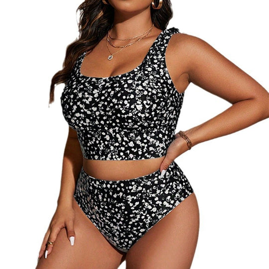 Damen Hochtailliertes Bikini-Set mit floralem Muster R&B