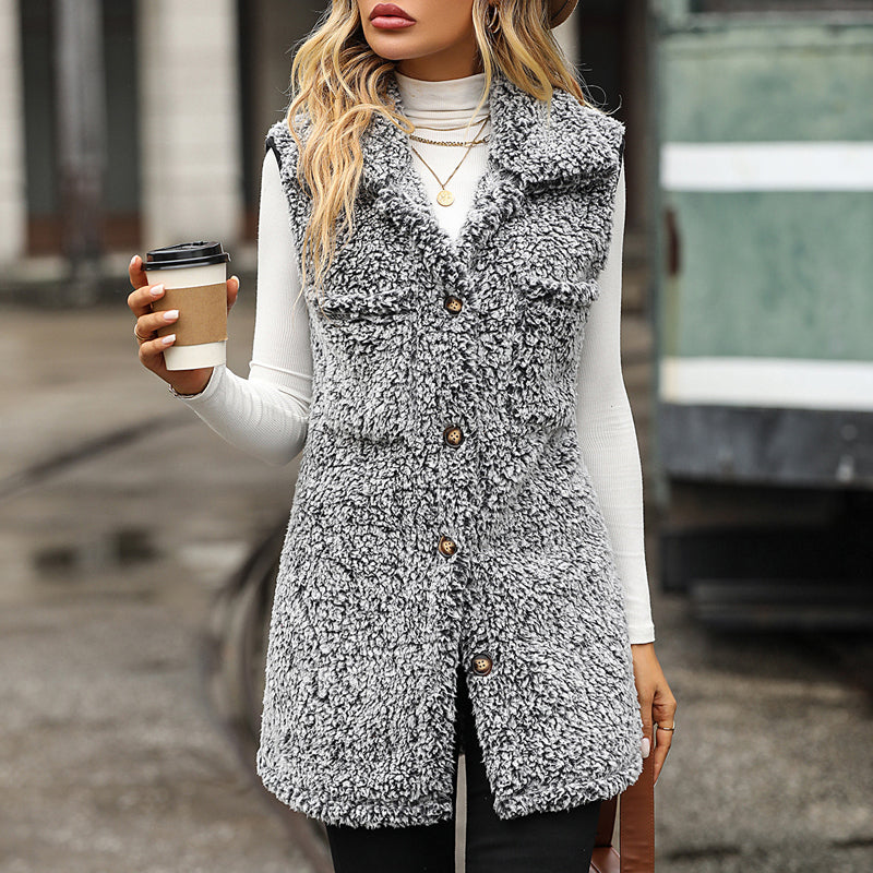R&B | Plüschwesten Strickjacke