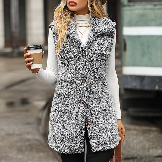 R&B | Plüschwesten Strickjacke