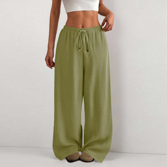 Damen Weite Sommerhose aus leichtem Stoff mit Gummizug R&B