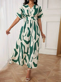 R&B | Damenkleid mit bedruckter Taille