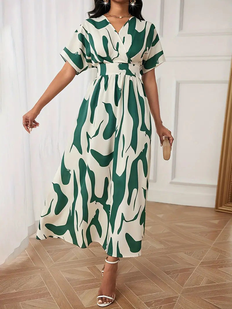 R&B | Damenkleid mit bedruckter Taille