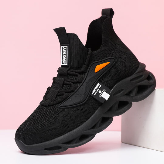 Damen Sportliche Strick-Sneaker mit rutschfester Laufsohle R&B