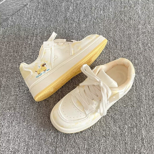 Damen Modische Sneakers mit verspieltem Tierdesign und komfortabler Sohle R&B
