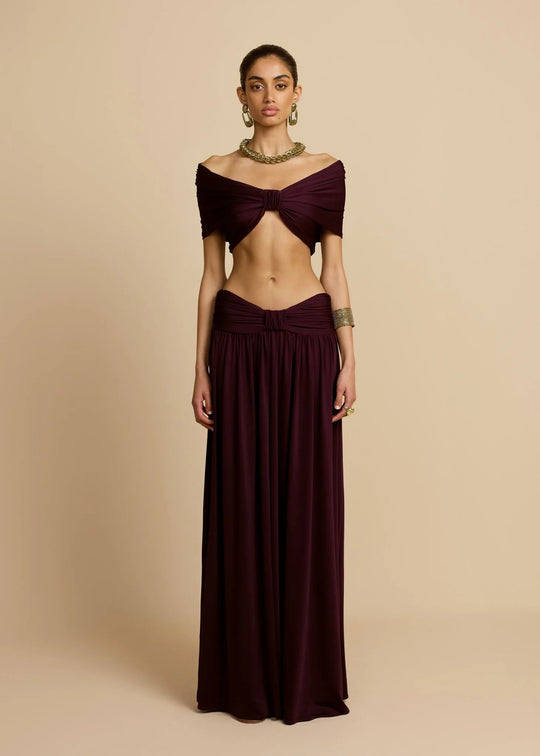 Damen Elegantes Maxikleid mit innovativem Knotted-Design R&B