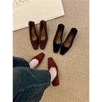 Damen elegante Slingback Pumps im Samt-Look R&B