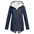 Damen Wasserabweisende Übergangsjacke mit warmem Fleece-Futter und verstellbarem Kapuzenkragen R&B