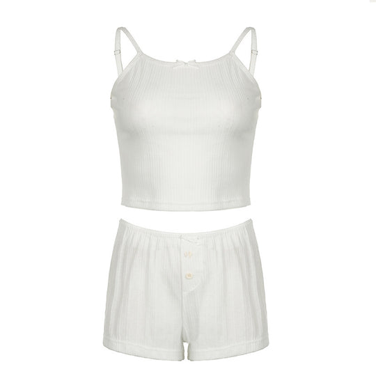 Damen Schlaf-Set mit elegantem Spitzendetail und floralem Muster R&B