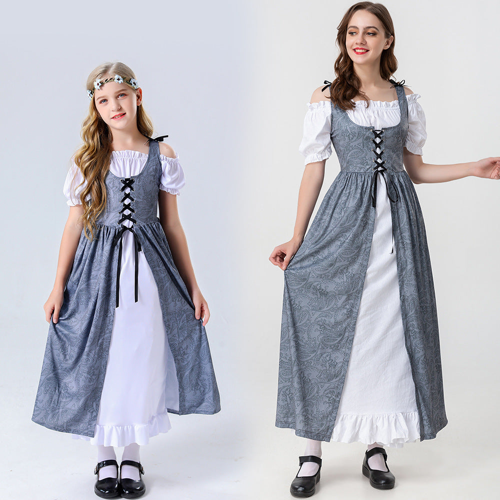 Damen Trachtenkleid mit romantischen Rüschendetails und bezaubernder Schnürung R&B