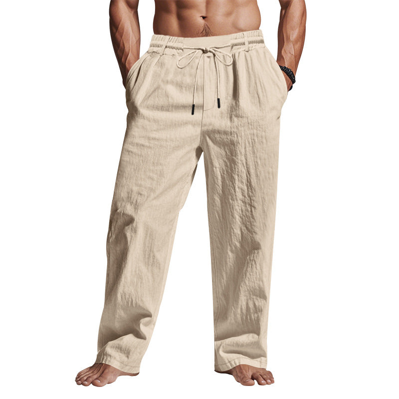 Herren entspannte Sommerhose mit elastischem Bund und praktischen Seitentaschen R&B