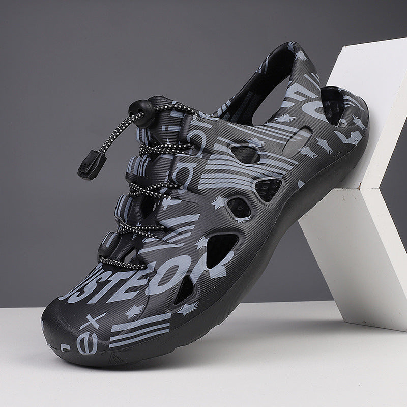 Damen Bequeme und rutschfeste Outdoor-Sandalen mit elastischem Schnürsystem