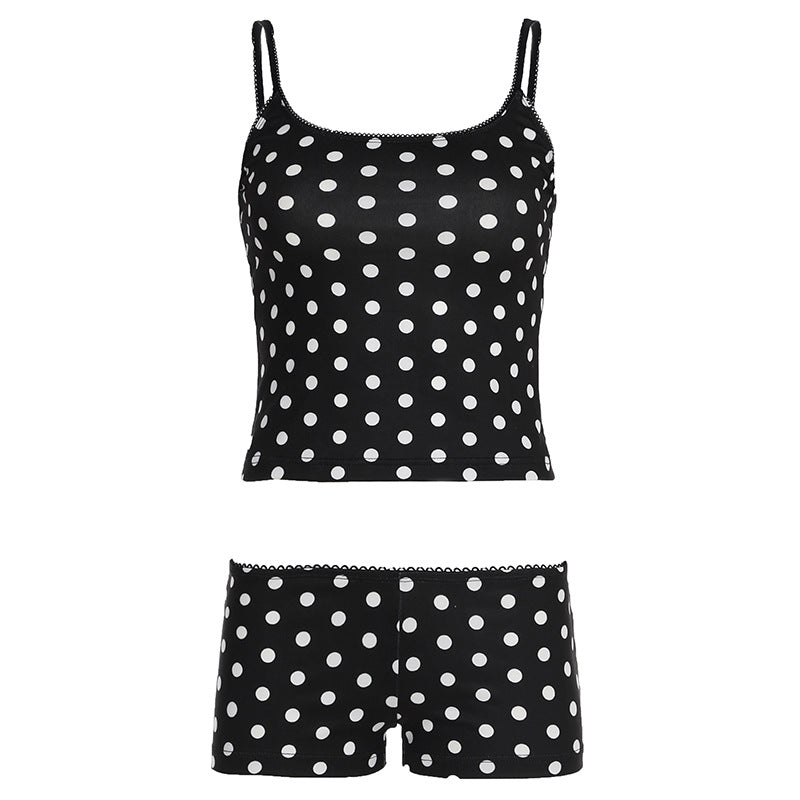 Damen Bikiniset mit punktiertem Design und verstellbaren Trägern R&B