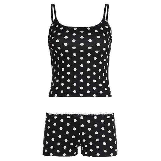 Damen Bikiniset mit punktiertem Design und verstellbaren Trägern R&B