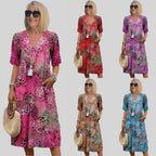 Damen Sommerliches Maxikleid mit floralem Design und praktischen Taschen R&B