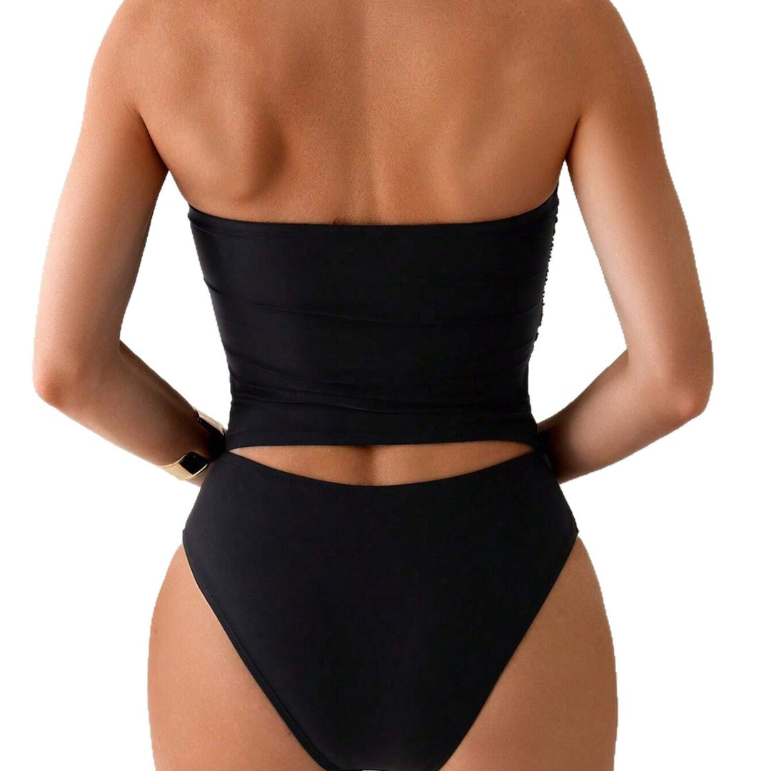 Damen Bandeau-Badeanzug mit einzigartigen Raffungen R&B