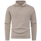 Herren innovativer Halbreißverschluss Pullover mit Rippstruktur R&B