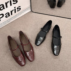 Damen Elegante Ballerinas mit komfortablem Riemchen und feiner Brogue-Verzierung R&B