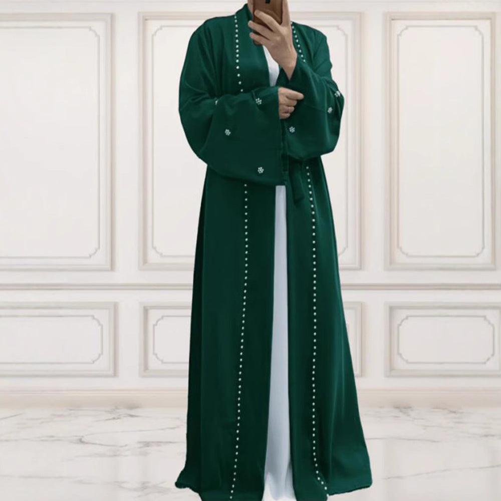 Damen Eleganter Kimono mit perlverzierten Details und weitem Schnitt R&B