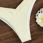 Damen Triangel-Bikini mit Ringdetail und hohem Beinausschnitt R&B