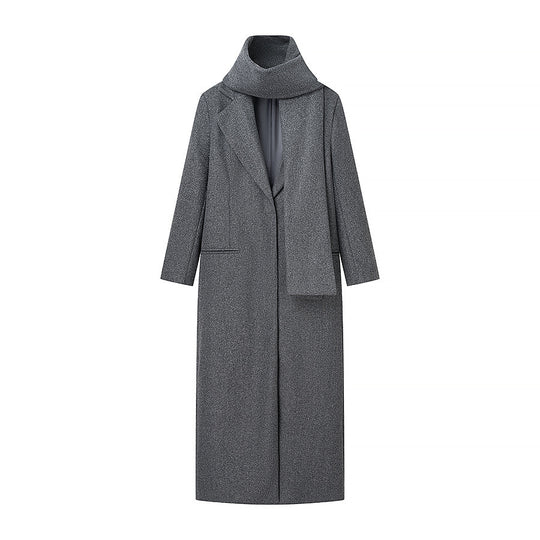Damen eleganter Wintermantel mit hochschließendem Kragen und praktischen Taschen R&B
