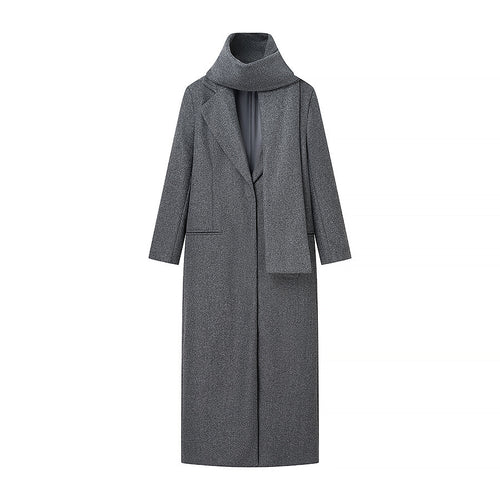 Damen eleganter Wintermantel mit hochschließendem Kragen und praktischen Taschen R&B