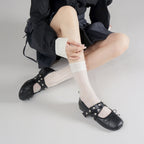 Damen Ballerinas mit modischem Schnallen- und Schleifendetail R&B