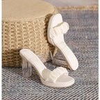 Damen offene Mules mit raffiniertem Rüschendesign R&B