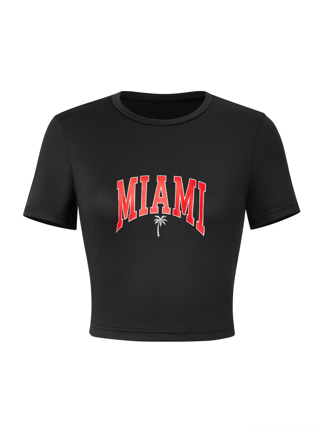 Damen Crop-T-Shirt mit kreativem Skelettdesign und inspirierendem Schriftzug R&B