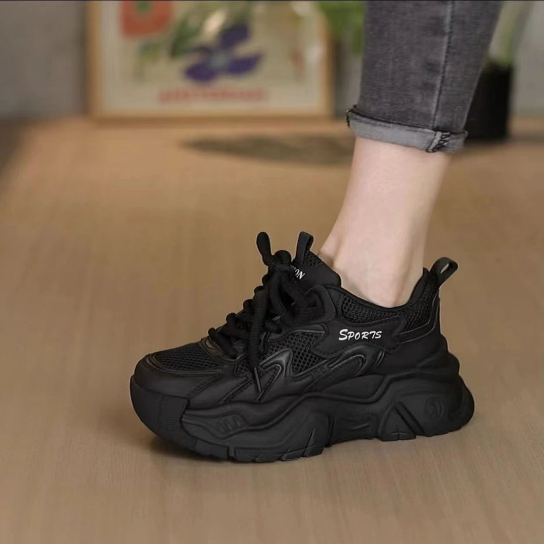 Damen Sportliche Chunky Sneakers mit atmungsaktiver Mesh-Oberfläche und innovativer Sohle R&B