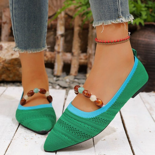 Damen elegante Ballerinas mit modischer Applikation R&B