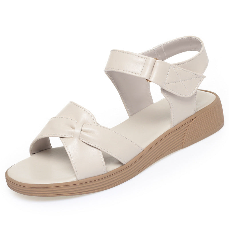 Damen Komfortable Riemchen-Sandalen mit verstellbarem Verschluss und eleganter Schleife R&B