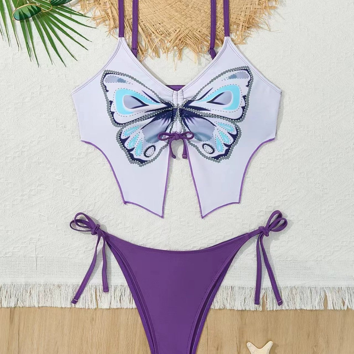 Damen Bikiniset mit verspieltem Schmetterlingsdesign R&B